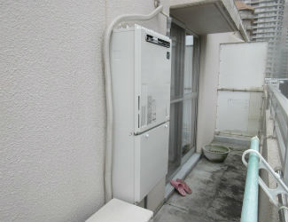 
給湯器交換工事をされた兵庫県尼崎市にお住まいのＫ様より工事後写真
