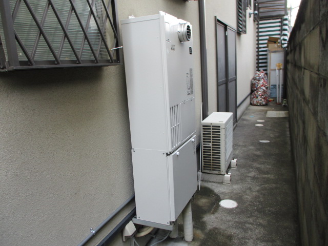 
給湯器交換工事をされた兵庫県西宮市にお住まいのＫ様より工事後写真
