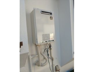 リンナイRUX-V2015WからパーパスGS-2002W-1(BL)へ給湯器交換の施工事例